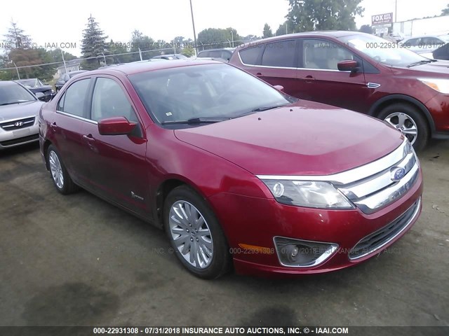 3FADP0L39BR291660 - 2011 FORD FUSION HYBRID RED photo 1