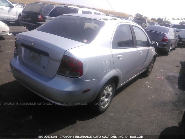 KL1TD56626B548242 - 2006 CHEVROLET AVEO LS SILVER photo 4