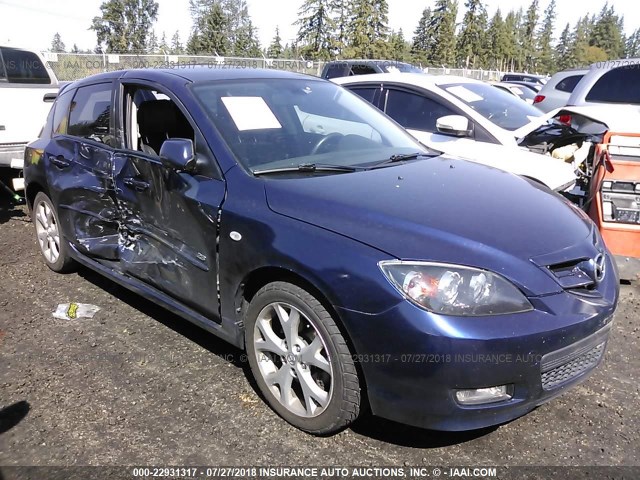 JM1BK343981139476 - 2008 MAZDA 3 HATCHBACK BLUE photo 1