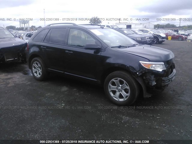 2FMDK4GC6DBB27919 - 2013 FORD EDGE SE BLACK photo 1