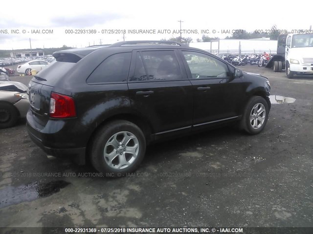 2FMDK4GC6DBB27919 - 2013 FORD EDGE SE BLACK photo 4