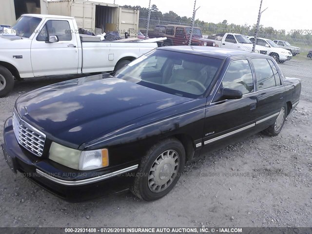 1G6KD54Y3VU264326 - 1997 CADILLAC DEVILLE BLACK photo 2