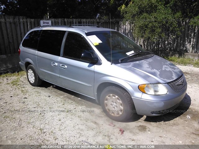 2C4GP44303R297741 - 2003 CHRYSLER TOWN & COUNTRY LX BLUE photo 1