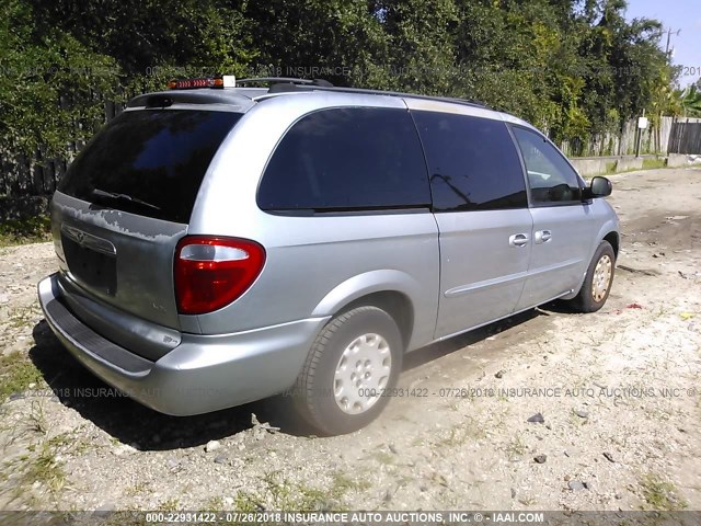 2C4GP44303R297741 - 2003 CHRYSLER TOWN & COUNTRY LX BLUE photo 4