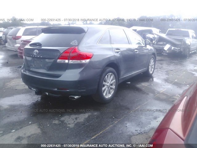 4T3ZE11A19U002855 - 2009 TOYOTA VENZA GRAY photo 4