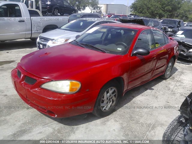 1G2NF52E43C231002 - 2003 PONTIAC GRAND AM SE1 RED photo 2