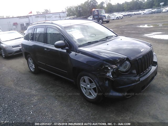 1J8FT47W98D779110 - 2008 JEEP COMPASS SPORT BLACK photo 1