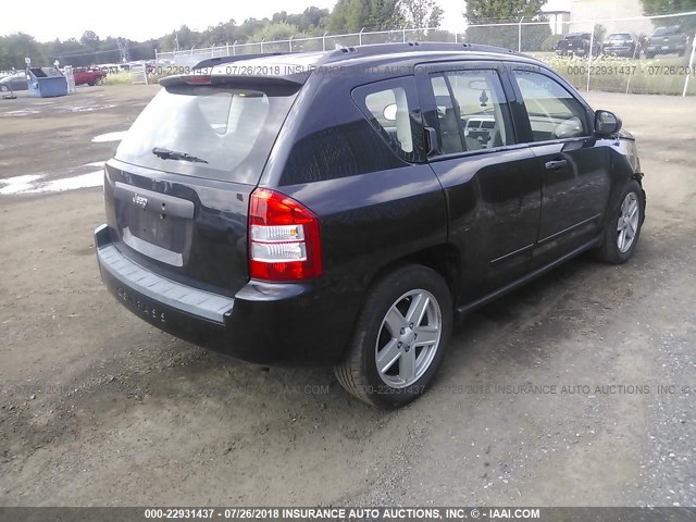 1J8FT47W98D779110 - 2008 JEEP COMPASS SPORT BLACK photo 4