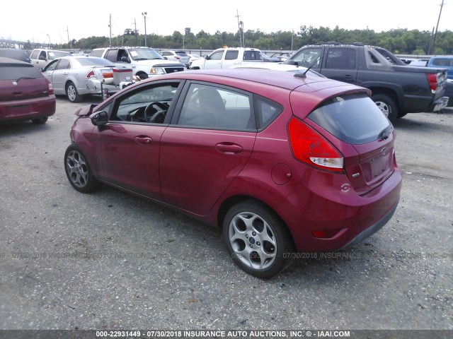 3FADP4FJ0BM113361 - 2011 FORD FIESTA SES RED photo 3