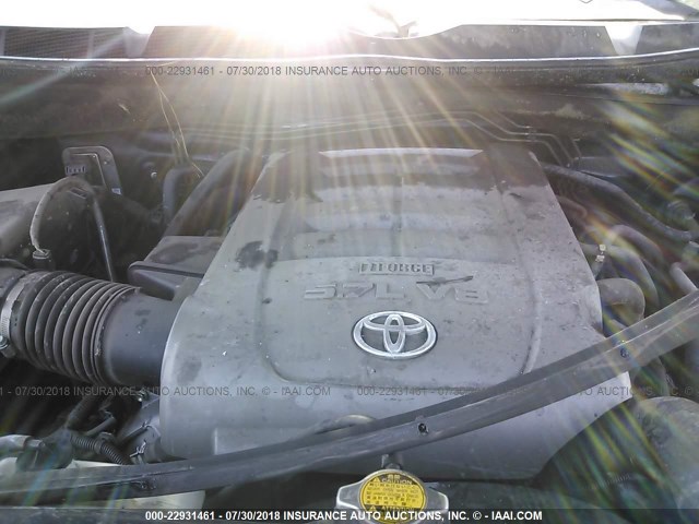 5TFRY5F17AX091113 - 2010 TOYOTA TUNDRA DOUBLE CAB SR5 BLACK photo 10