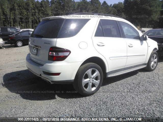 4JGBB2FB7AA598442 - 2010 MERCEDES-BENZ ML 350 BLUETEC WHITE photo 4