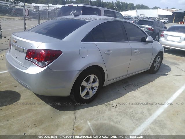 1G1PC5SB7D7169228 - 2013 CHEVROLET CRUZE LT SILVER photo 4