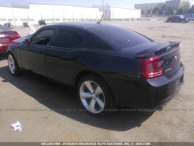 2B3KA73W18H144308 - 2008 DODGE CHARGER SRT-8 BLACK photo 3