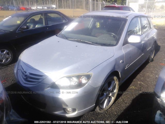 JM1BK343541190208 - 2004 MAZDA 3 HATCHBACK SILVER photo 2