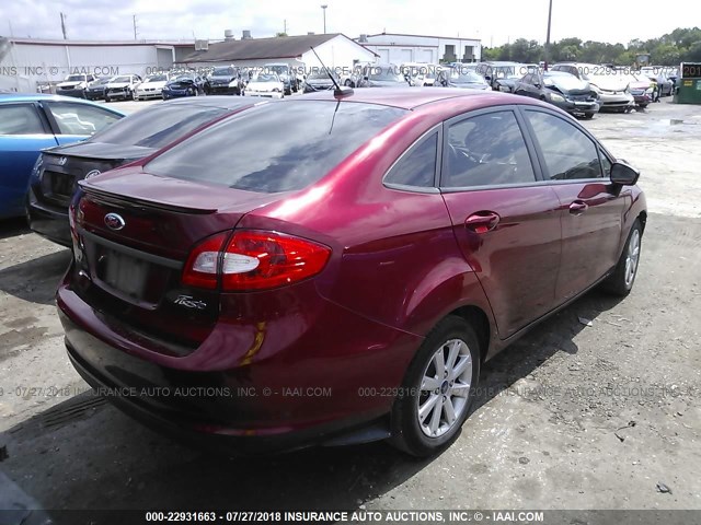 3FADP4BJ8DM103458 - 2013 FORD FIESTA SE RED photo 4