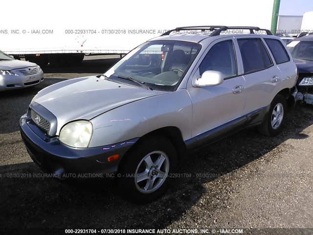 KM8SB12B34U574397 - 2004 HYUNDAI SANTA FE GL SILVER photo 2