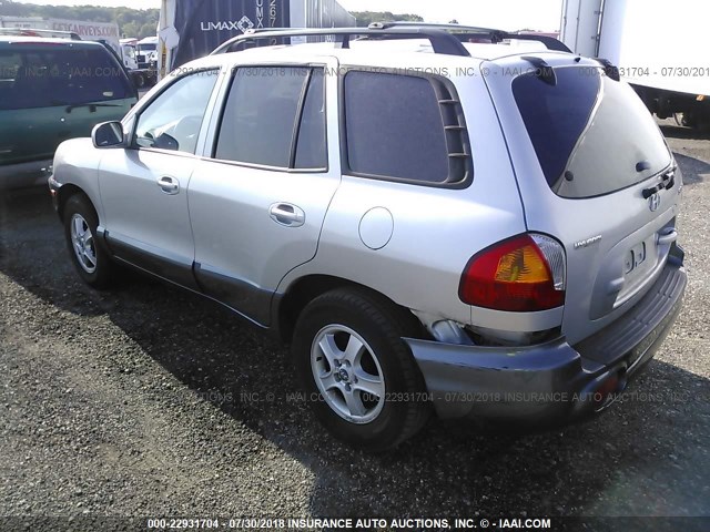 KM8SB12B34U574397 - 2004 HYUNDAI SANTA FE GL SILVER photo 3