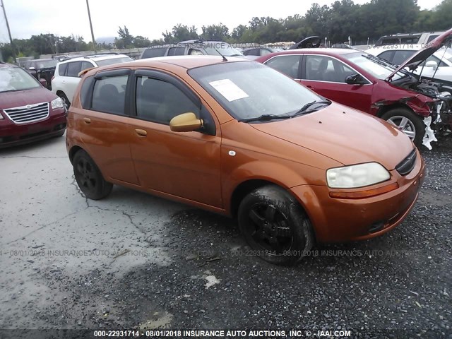 KL1TD66646B670929 - 2006 CHEVROLET AVEO LS ORANGE photo 1