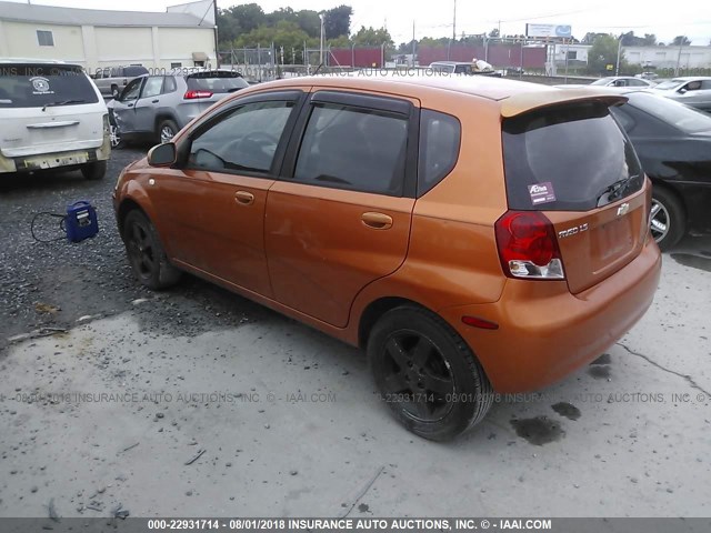 KL1TD66646B670929 - 2006 CHEVROLET AVEO LS ORANGE photo 3