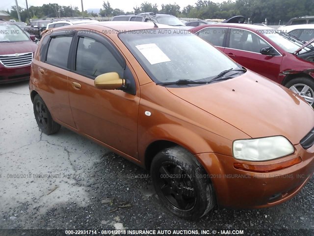 KL1TD66646B670929 - 2006 CHEVROLET AVEO LS ORANGE photo 6