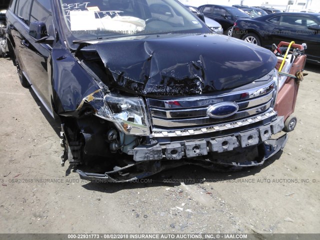 2FMDK3KC8ABB15655 - 2010 FORD EDGE LIMITED BLACK photo 6