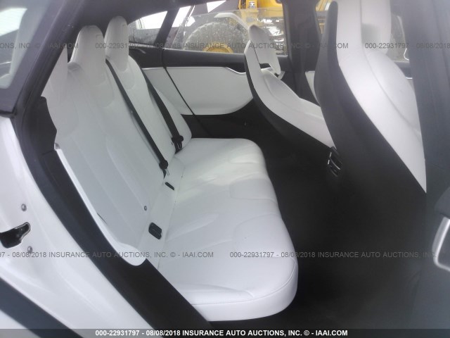 5YJSA1E19HF208839 - 2017 TESLA MODEL S Սպիտակ լուսանկար 8