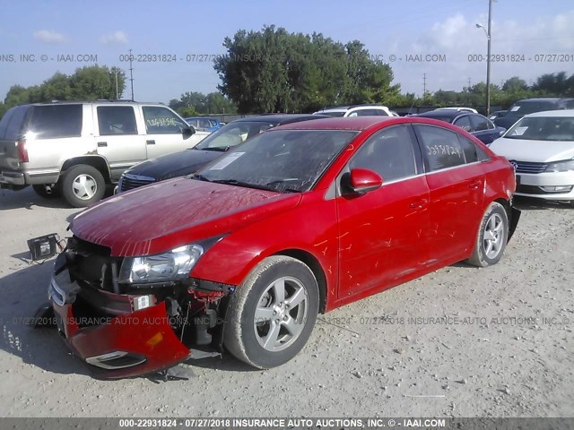 1G1PE5SB6G7104952 - 2016 CHEVROLET CRUZE LIMITED LT RED photo 2