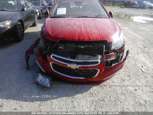 1G1PE5SB6G7104952 - 2016 CHEVROLET CRUZE LIMITED LT RED photo 6