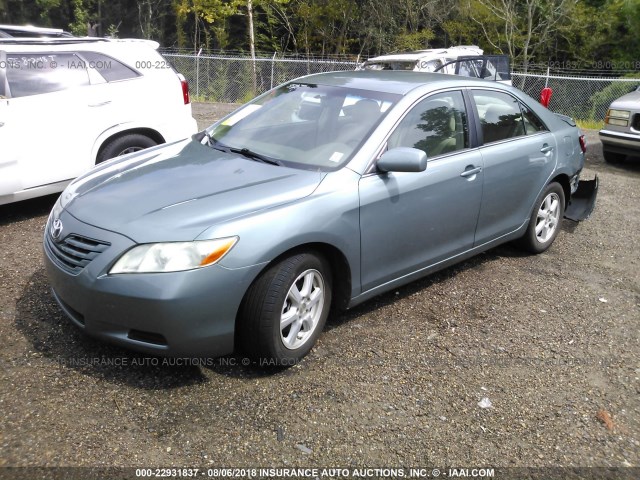 4T1BE46K57U704204 - 2007 TOYOTA CAMRY NEW GENERAT CE/LE/XLE/SE GREEN photo 2
