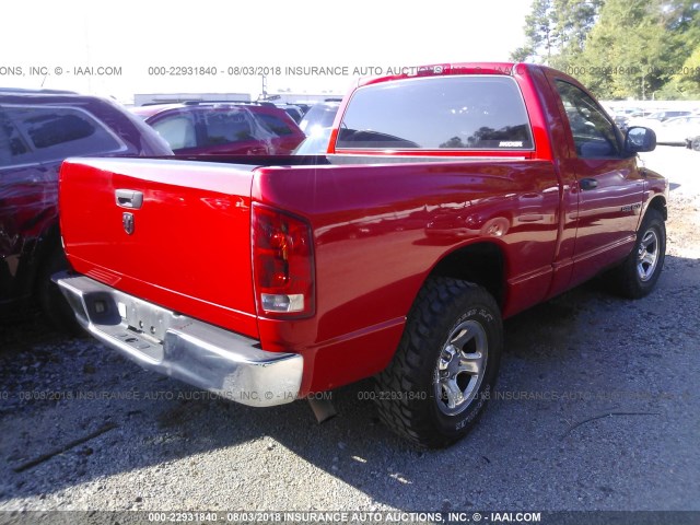 1D7HA16K15J618949 - 2005 DODGE RAM 1500 ST RED photo 4