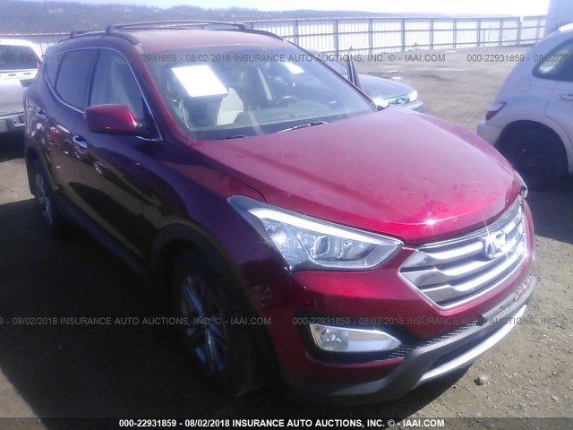 5XYZUDLB0EG142348 - 2014 HYUNDAI SANTA FE SPORT  MAROON photo 1