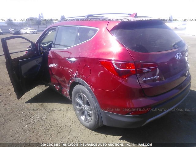 5XYZUDLB0EG142348 - 2014 HYUNDAI SANTA FE SPORT  MAROON photo 3