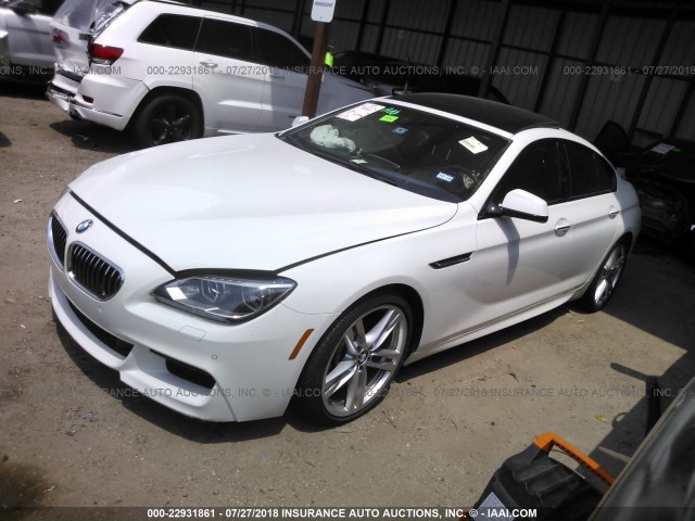 WBA6A0C55FD318001 - 2015 BMW 640 I/GRAN COUPE WHITE photo 2