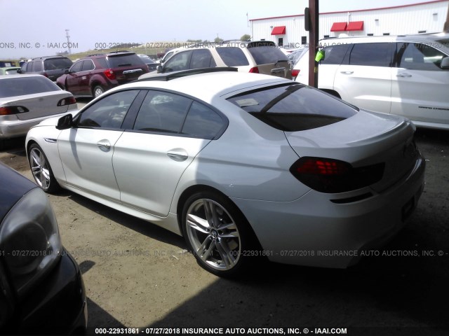 WBA6A0C55FD318001 - 2015 BMW 640 I/GRAN COUPE WHITE photo 3