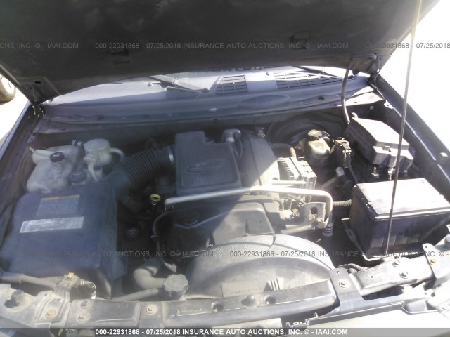 1GNDS13S142167015 - 2004 CHEVROLET TRAILBLAZER LS/LT BLACK photo 10