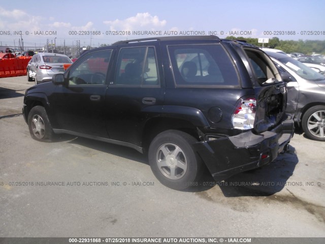 1GNDS13S142167015 - 2004 CHEVROLET TRAILBLAZER LS/LT BLACK photo 3