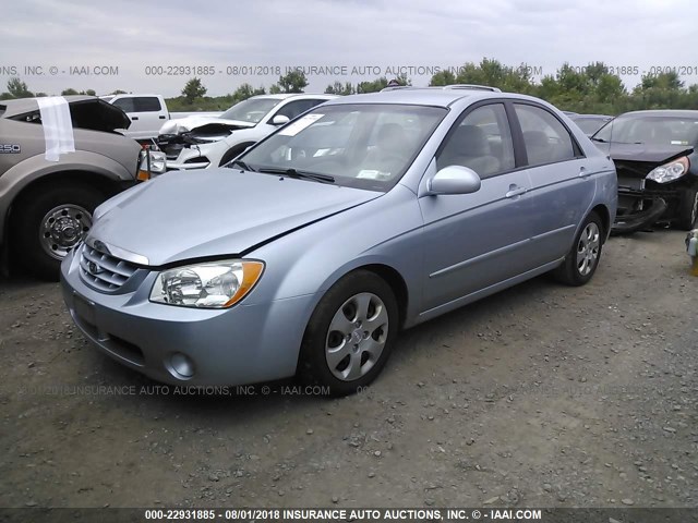 KNAFE122065243266 - 2006 KIA NEW SPECTRA LX/EX BLUE photo 2