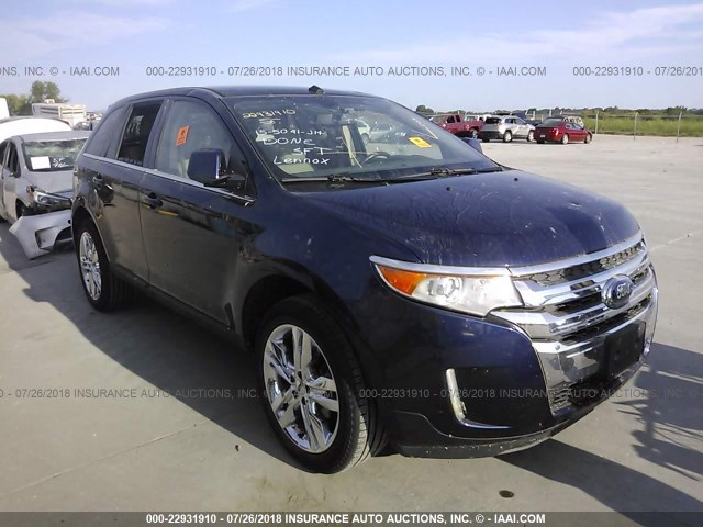 2FMDK4KC9BBA41864 - 2011 FORD EDGE LIMITED BLUE photo 1