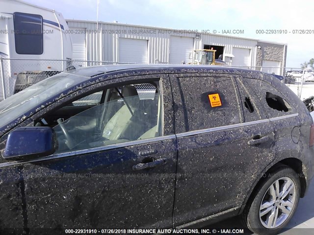 2FMDK4KC9BBA41864 - 2011 FORD EDGE LIMITED BLUE photo 6