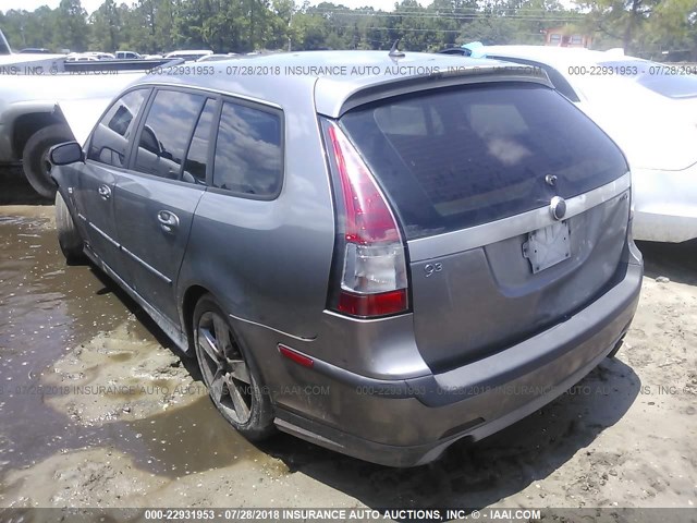 YS3FH51U461101085 - 2006 SAAB 9-3 AERO GRAY photo 3