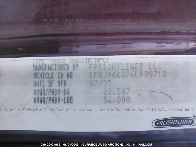 1FUJA6CG76LV09712 - 2006 FREIGHTLINER CONVENTIONAL COLUMBIA Unknown photo 10