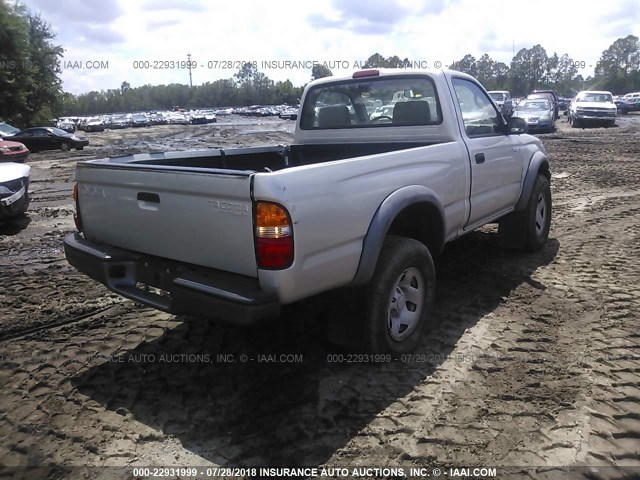 5TENM92N03Z156826 - 2003 TOYOTA TACOMA PRERUNNER SILVER photo 4