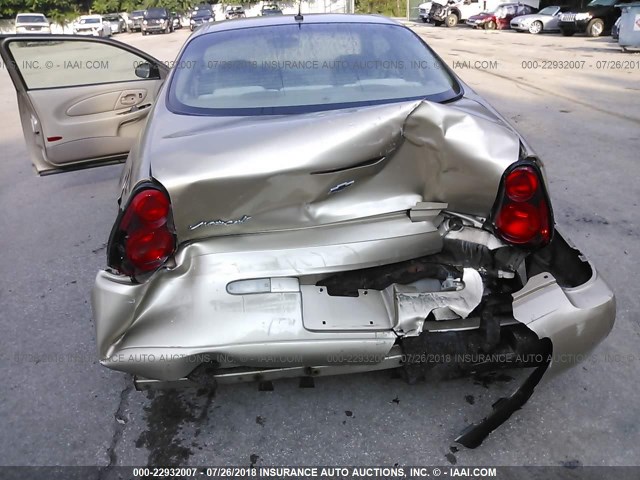 2G1WW12EX59222302 - 2005 CHEVROLET MONTE CARLO LS 金色 照片 6