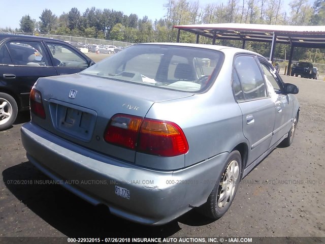 2HGEJ6611YH533196 - 2000 HONDA CIVIC SE TEAL photo 4