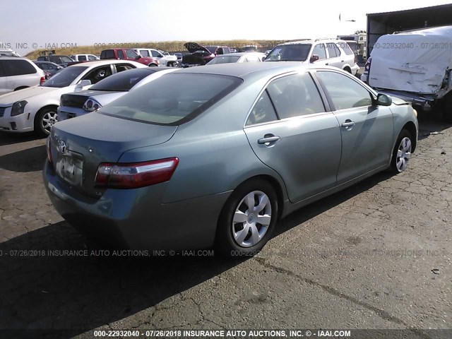 4T1BE46K19U811690 - 2009 TOYOTA CAMRY SE/LE/XLE GREEN photo 4