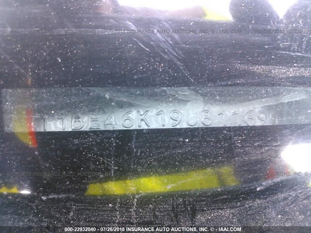 4T1BE46K19U811690 - 2009 TOYOTA CAMRY SE/LE/XLE GREEN photo 9