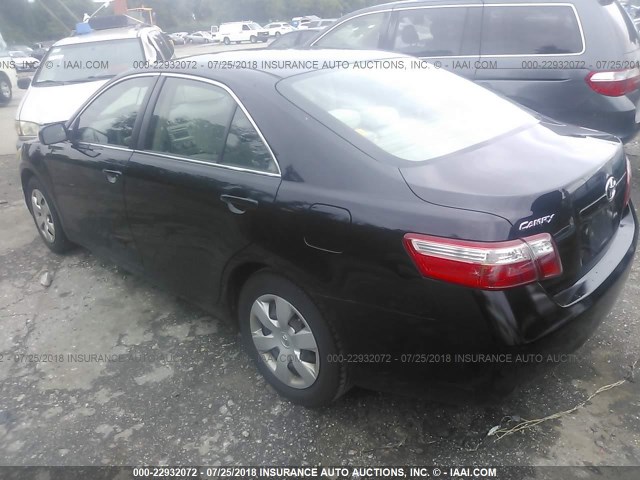 JTNBE46K373029720 - 2007 TOYOTA CAMRY NEW GENERAT CE/LE/XLE/SE BLACK photo 3