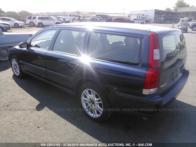 YV1SW53D112069931 - 2001 VOLVO V70 T5 TURBO BLUE photo 3