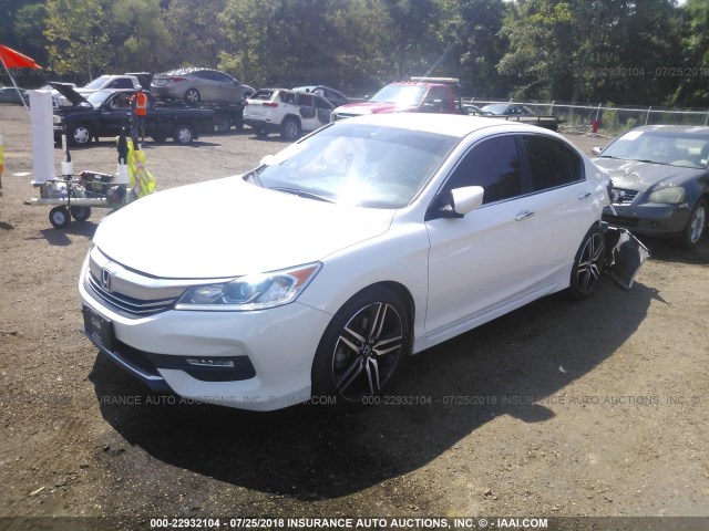 1HGCR2F19HA213812 - 2017 HONDA ACCORD SPORT SPECIAL EDITION WHITE photo 2