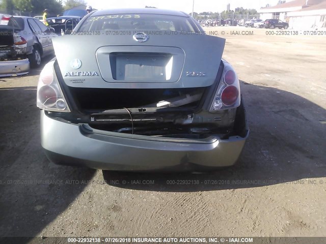 1N4AL11D35C143118 - 2005 NISSAN ALTIMA S/SL GREEN photo 6